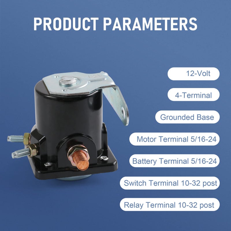 JDMSPEED New Starter Solenoid Relay SW-3 Replacement for Ford Jeep Lincoln Mercury 1958-1991 Replaces C6AF, C7AF, C3912, C9AF, D2AF11450AA, 50-430, B-6A-11450A SW3 12V Black - Image 2